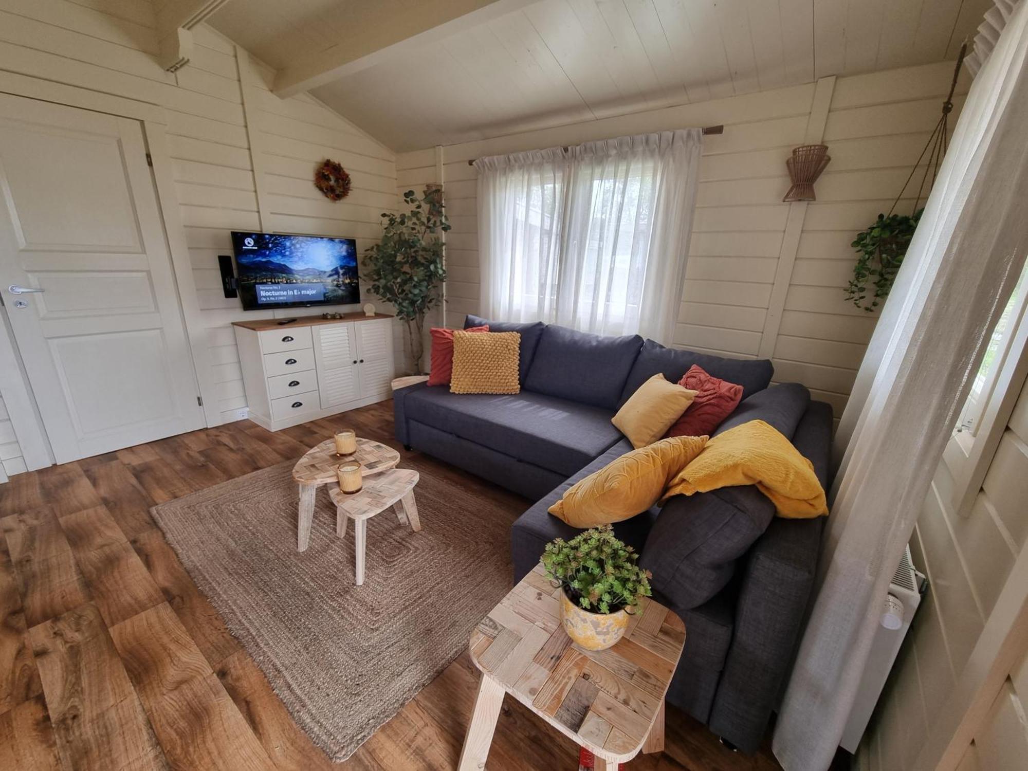 Nieuw - Luxe Blokhut Chalet In Bosrijke Omgeving Anloo エクステリア 写真